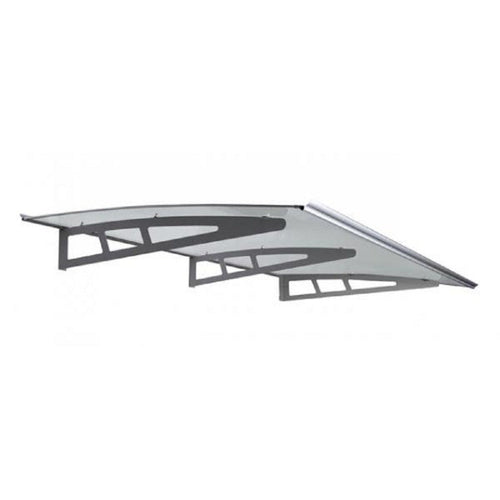 Pensilina a vetro in policarbonato 190 x 95 cm per porte e finestre