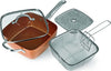 PENTOLA QUADRATA 4 IN 1 CASSERUOLA DA FORNO E FRIGGITRICE CON COPERCHIO IN VETRO  Trade Shop italia - Napoli, Commerciovirtuoso.it