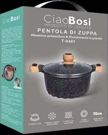 Pentola Tegame Per Zuppa Rivestito Granito Con Coperchio 20cm Antiaderente T-9481 Casa e cucina/Pentole padelle e pirofile/Pentole e padelle/Padelle universali Trade Shop italia - Napoli, Commerciovirtuoso.it