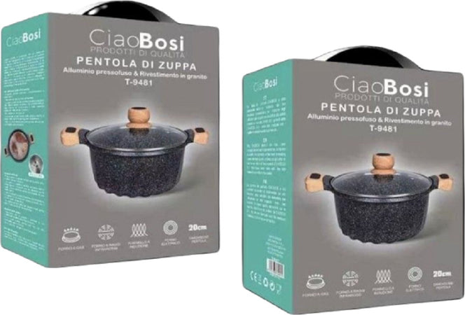 Pentola Tegame Per Zuppa Rivestito Granito Con Coperchio 20cm Antiaderente T-9481 Casa e cucina/Pentole padelle e pirofile/Pentole e padelle/Padelle universali Trade Shop italia - Napoli, Commerciovirtuoso.it