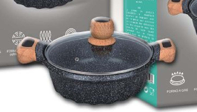 Pentola Tegame Per Zuppa Rivestito Granito Con Coperchio Fondo Basso 24cm T-9480 Casa e cucina/Pentole padelle e pirofile/Pentole e padelle/Padelle universali Trade Shop italia - Napoli, Commerciovirtuoso.it