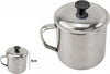 Pentolino-Bollilatte-Bicchiere-Acciaio-8-Cm-Metallo-Con-Manico-Coperchio-67507