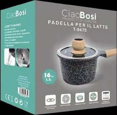 Pentolino Padella Latte Pentola Bollilatte Con Manico Coperchio 16cm 1,2lt T-9475 Casa e cucina/Pentole padelle e pirofile/Pentole e padelle/Pentolini da latte Trade Shop italia - Napoli, Commerciovirtuoso.it