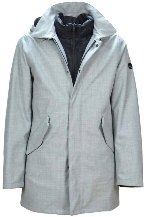 Giubbotto uomo con cappuccio removibile - PEOPLE OF SHIBUYA - colore  grigio - HACHIKO.PM1