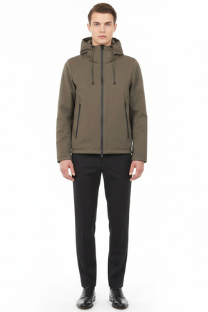 Giubbotto uomo People of Shibuya - con cappuccio - colore verde