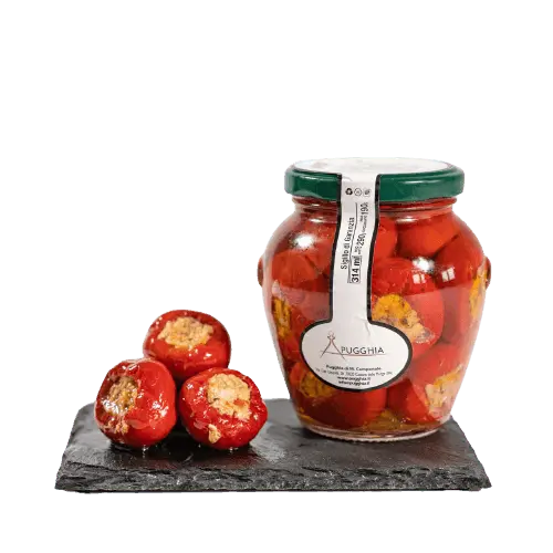 Peperoni ripieni di tonno sottolio da 314 g. - Pugghia