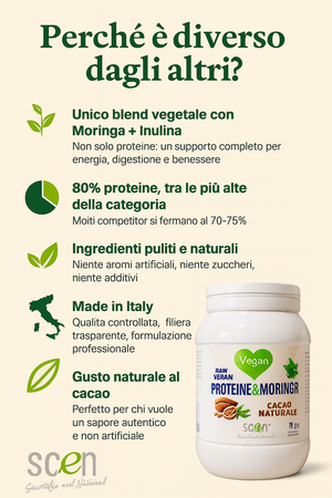 Proteine&Moringa - Raw Vegan 80% - Cacao