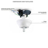 Perenz Ventilatore soffitto moderno Gemini 7064 CR LED