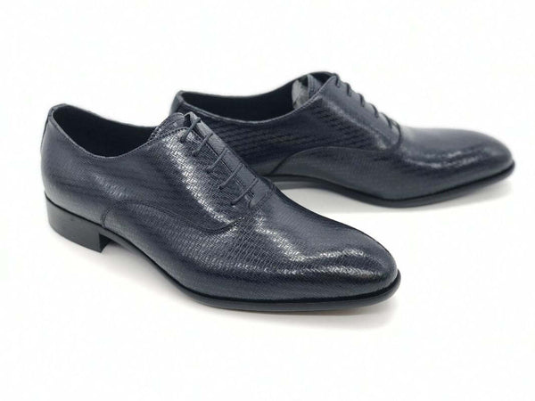 PEREZ Scarpa classica uomo abrasivato blu