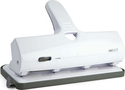 Perforatore ALU 40 - alti spessori - massimo 65 fogli - 4 fori fissi - passo 8 cm - bianco - Rapesco Cancelleria e prodotti per ufficio/Archivio ufficio e accessori per scrivania/Spillatrici e perforatrici/Perforatrici Eurocartuccia - Pavullo, Commerciovirtuoso.it