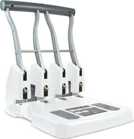 Perforatore Eco P4400 - alta capacitA' - massimo 150 fogli - 4 fori - passo 8 cm - bianco - Rapesco Cancelleria e prodotti per ufficio/Archivio ufficio e accessori per scrivania/Spillatrici e perforatrici/Perforatrici Eurocartuccia - Pavullo, Commerciovirtuoso.it