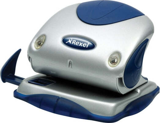 Perforatore P225 - massimo 25 fogli - 2 fori - passo 8 cm - argento-blu - Rexel Cancelleria e prodotti per ufficio/Archivio ufficio e accessori per scrivania/Spillatrici e perforatrici/Perforatrici Eurocartuccia - Pavullo, Commerciovirtuoso.it