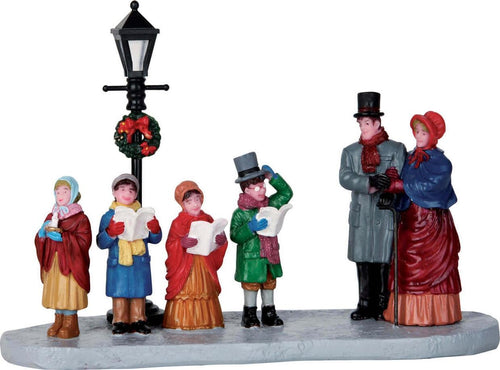 Personaggi che cantano canzoni natalizie sotto un lampione figure per villaggio di Natale Casa e cucina/Decorazioni per interni/Addobbi e decorazioni per ricorrenze/Decorazioni natalizie/Oggettistica MagiediNatale.it - Altamura, Commerciovirtuoso.it