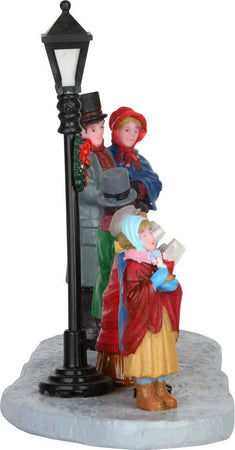 Personaggi che cantano canzoni natalizie sotto un lampione figure per villaggio di Natale Casa e cucina/Decorazioni per interni/Addobbi e decorazioni per ricorrenze/Decorazioni natalizie/Oggettistica MagiediNatale.it - Altamura, Commerciovirtuoso.it