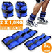 Pesi-Caviglie-Polsi-Cavigliera-Sport-Arti-Marziali-Fitness-Cavigliere-Peso-2-Kg