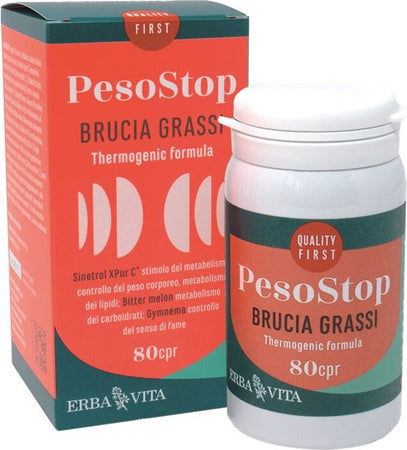 Peso-Stop-Brucia-grassi-80-cpr-Erba-Vita-Integratore-Alimentare