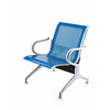 Panca per sala attesa ufficio studio in acciaio a 1 posto - colore blu
