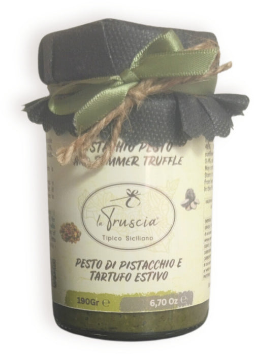 Pesto di Pistacchio al 60% con Pistacchio di Sicilia e Tartufo Estivo Vaso plus