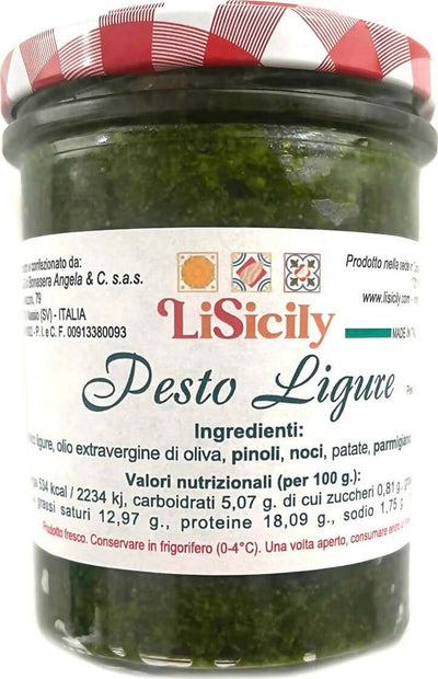 Pesto Ligure Vasetto Da 200 Gr Netto Pesto Lisicily Senza Conservanti Pesto 200 Gr Ideale per Condimenti E Bruschette Alimentari e cura della casa/Salse e sughi/Sughi e salse per cucinare/Pesto LiSicily dolci per passione - Alassio, Commerciovirtuoso.it