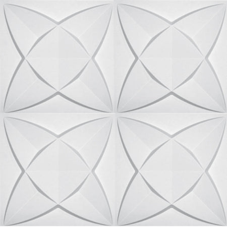 €1,99 Pannello in fibra naturale a parete 3D, rivestimento di lusso 3D 50X50cm BIANCO verniciabile PETALI - Eternal Parquet