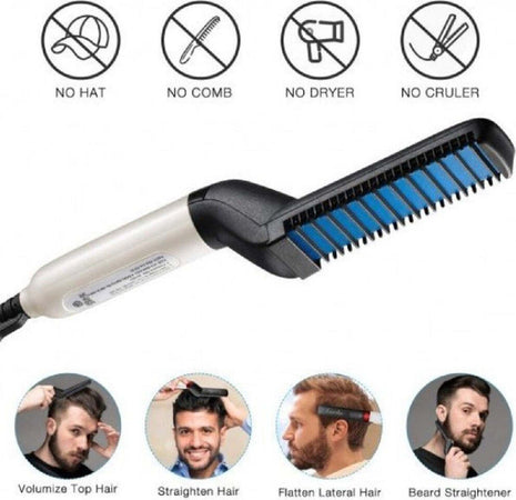 Pettine Spazzola Styling Riscaldata Uomo Per Raddrizzare Capelli Barba Q-m322 Bellezza/Cura dei capelli/Strumenti per lo styling/Pettini Trade Shop italia - Napoli, Commerciovirtuoso.it