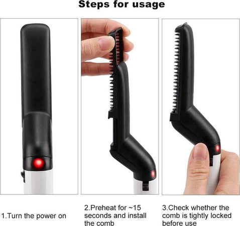 Pettine Spazzola Styling Riscaldata Uomo Per Raddrizzare Capelli Barba Q-m322 Bellezza/Cura dei capelli/Strumenti per lo styling/Pettini Trade Shop italia - Napoli, Commerciovirtuoso.it