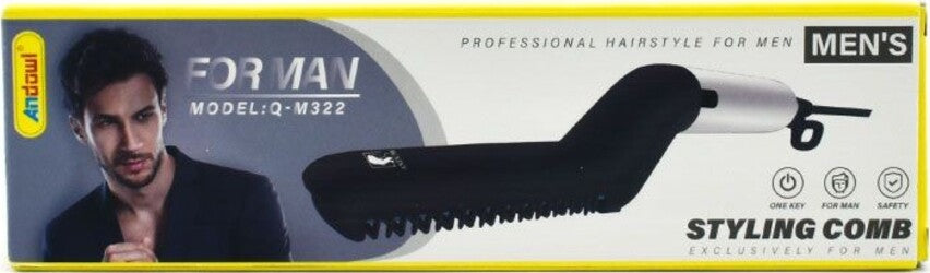Pettine Spazzola Styling Riscaldata Uomo Per Raddrizzare Capelli Barba Q-m322 Bellezza/Cura dei capelli/Strumenti per lo styling/Pettini Trade Shop italia - Napoli, Commerciovirtuoso.it