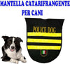Pettorina-Impermeabile-Vestito-Catarifrangente-Cane-Polizia-Police-Dog-Mantella
