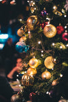 Pendagli in vetro Oro Saturno per albero di Natale moderno ed elegante