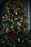 Palline in vetro Cognac Shimmer tinta unita per albero di Natale moderno grandi
