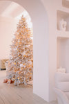Palline in vetro Bianco Lucido tinta unita per albero di Natale moderno