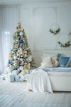 Palline in vetro per albero di natale bianco inverno decorazione natalizia