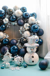 Palline in vetro per albero di natale Blu notte decorazione natalizia