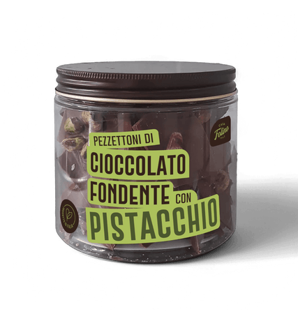 Cioccolato Fondente a Pezzettoni con Pistacchio 250gr