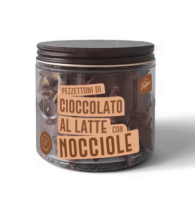 Cioccolato al Latte a Pezzettoni con Nocciole 250gr
