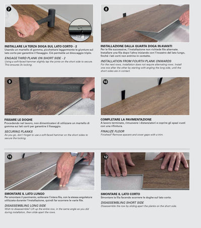Pavimento laminato ad incastro con tappetino "Vinyl" pannelli di rivestimento a secco effetto legno