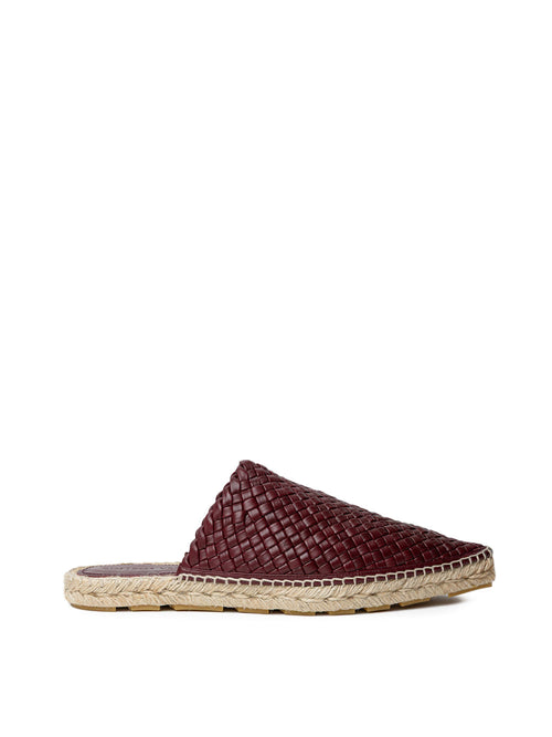 Bottega Veneta Espadrillas Lagoon con Intreccio in Bordeaux da donna