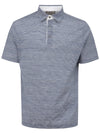 CANALI Polo Canali blu a righe manica corta da uomo