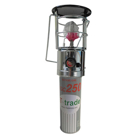 Lampada da campeggio a gas accensione elettrica "Piezo" h 35 cm