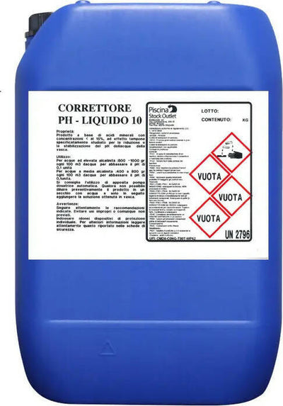 Ph Meno Liquido Piscine Correttore Abbattitore Ph Acido Acqua Piscina Liquido Kg 25 Giardino e giardinaggio/Piscine vasche idromassaggio e accessori/Prodotti chimici e tester Ph/Bilanciatori Ph Tech Service - Melito di Napoli, Commerciovirtuoso.it