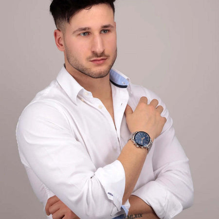 Philip Watch orologio uomo cronografo Blaze blu e oro rosa