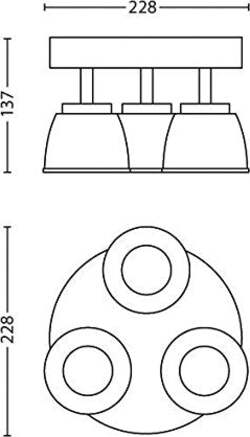 PHILIPS---COUNTRY-FARETTO-A-3-LUCI-BRONZO-LED