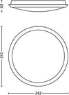PHILIPS---Denim-Plafoniera-LED,-Cromo