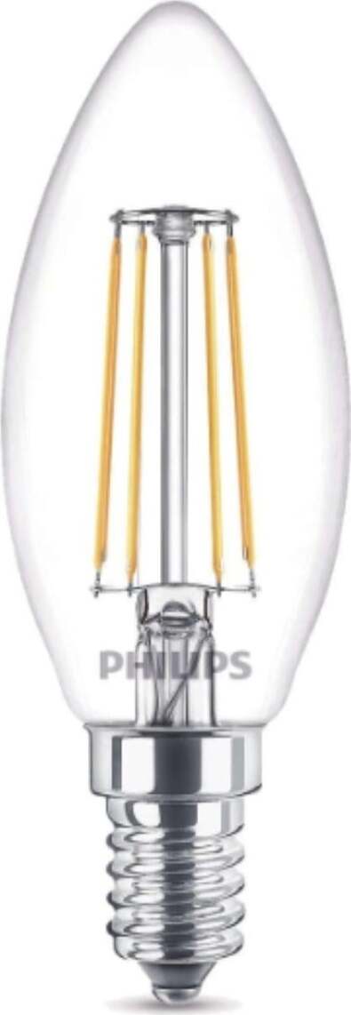 PHILIPS---LAMPADINA-LED-A-CANDELA-CHIARA-CON-FILAMENTO-A-VISTA-40W-E14-270OK---NON-DIMMERABILE---LUCE-BIANCA-CALDA