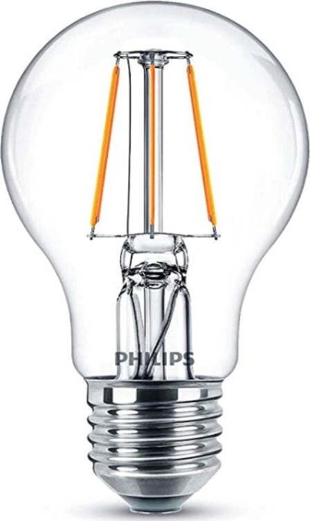 PHILIPS---LAMPADINA-LED-A-GOCCIA-CHIARA-CON-FILAMENTO-A-VISTA-40W-E27-WW-A60---NON-DIMMERABILE---LUCE-BIANCA-CALDA