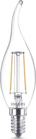 PHILIPS---LAMPADINA-LED-AD-OLIVA-ONDULATA-CON-FILAMENTI-A-VISTA-25W-E14-WW-BA35---NON-DIMMERABILE---LUCE-BIANCA-CALDA