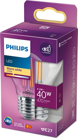 PHILIPS---LAMPADINA-LED-OLIVA-E-LUSTRE-E27-40W-2700K-A++-WARM-WHITE