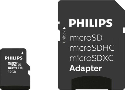 Philips - Micro SDHC Card - 32 GB - classe 10 - adattatore incluso Elettronica/Informatica/Dispositivi archiviazione dati/Dispositivi archiviazione dati esterni/Schede di memoria/Schede Multimedia Eurocartuccia - Pavullo, Commerciovirtuoso.it