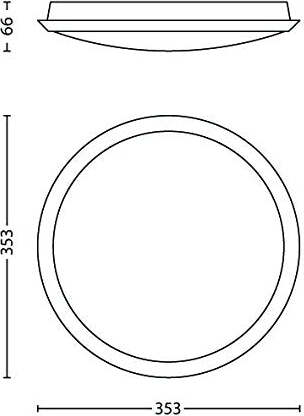 Philips-309413116-Denim-Plafoniera-LED,-Bianco-[Classe-di-efficienza-energetica-A]