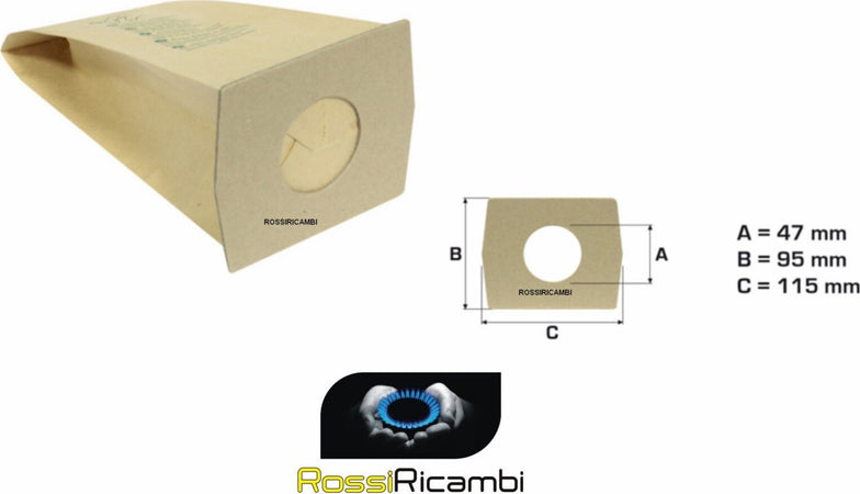 PHILIPS  5 SACCHETTI SCOPA ELETTRICA BASKET 69 COMPACT 700 800 850 900 950 - NS 243 Casa e cucina/Aspirapolvere e pulizia di pavimenti e finestre/Accessori per aspirapolvere/Sacchetti per aspirapolvere/Sacchetti per aspirapolvere verticale Rossi Ricambi - Venetico Marina, Commerciovirtuoso.it